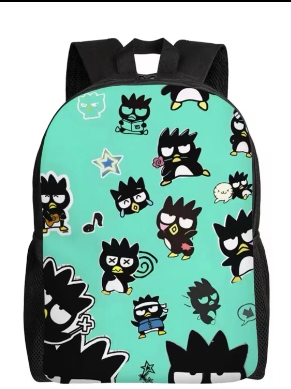 Sanrio Badtz-Maru Teal and Black Kids Backpack